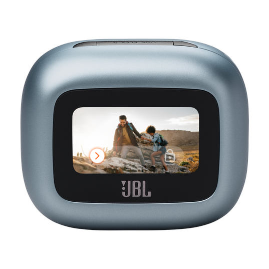 JBL Live Flex 3 - Blue - True wireless noise-cancelling open-stick earbuds - Back